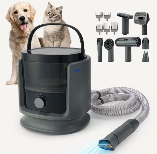 The Groom & Vac — 9-in-1 Pet Grooming Vacuum Kit
