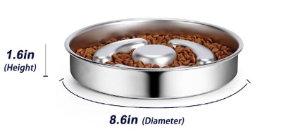 The Steady Sipper — Slow Feeder Bowl with Stainless Steel