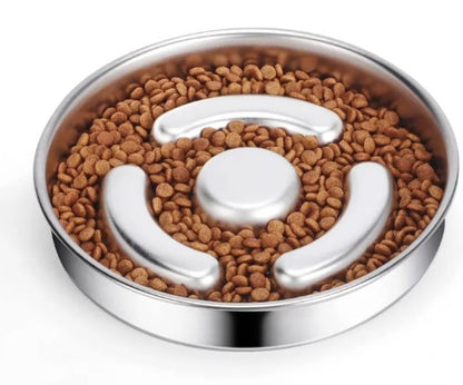 The Steady Sipper — Slow Feeder Bowl with Stainless Steel