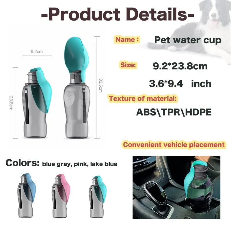The HydroRover — Portable Dog Water Bottle with Foldable Bowl