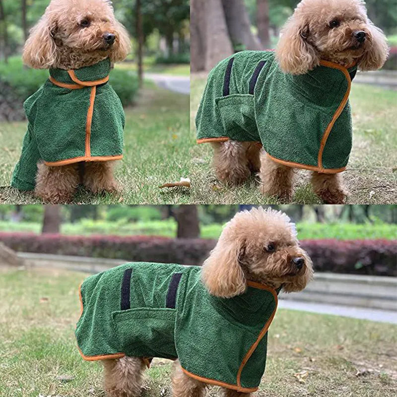 The Soggy Pup Wrap — Fast Drying Post-Bath Robe
