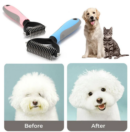The Fur-Tamer Duo Brush — Dematting & Deshedding Tool