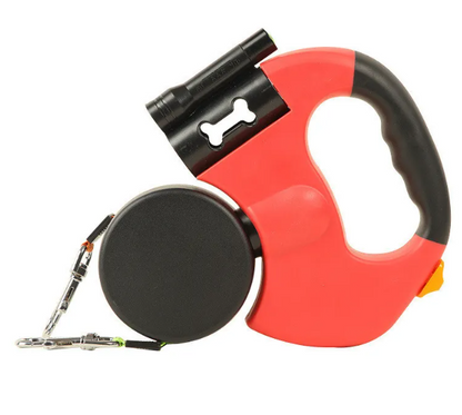 The Double Trouble — Retractable Leash for Two Dogs