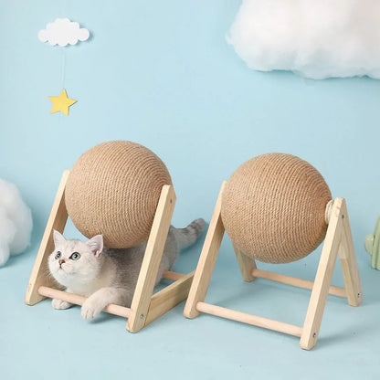 Cat Scratching Spinning Ball