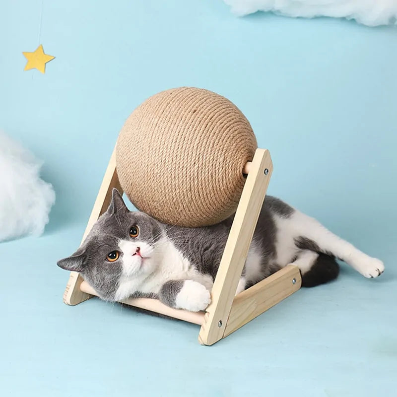 Cat Scratching Spinning Ball