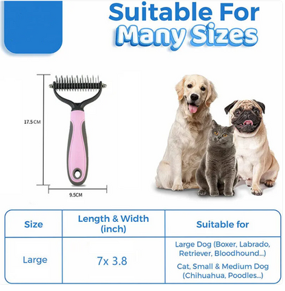 The Fur-Tamer Duo Brush — Dematting & Deshedding Tool