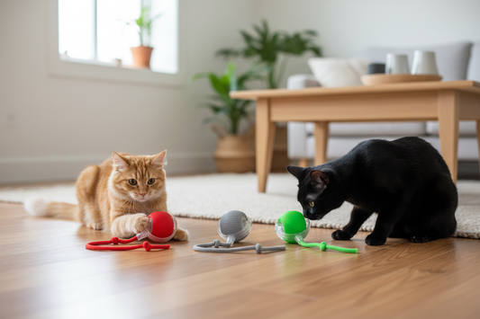 Two cats with all 3 variants